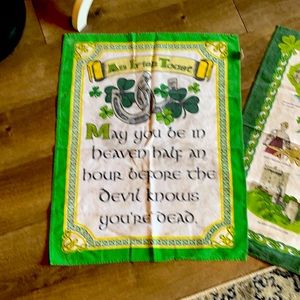 Set of three Irish tea towels
